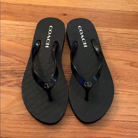Coach Shoes - ⭐️ NWT Coach Black Flip Flops Coach Shoes - ⭐️ NWT Coach Black Flip Flops